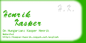 henrik kasper business card